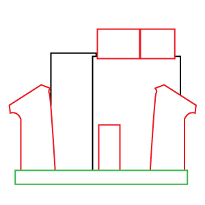 How to draw a Halloween Haunted House step 2